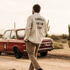our fit model wearing the fourtillfour ojai jacket