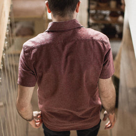 The Short Sleeve California in Burgundy Hemp: Alternate Image 2