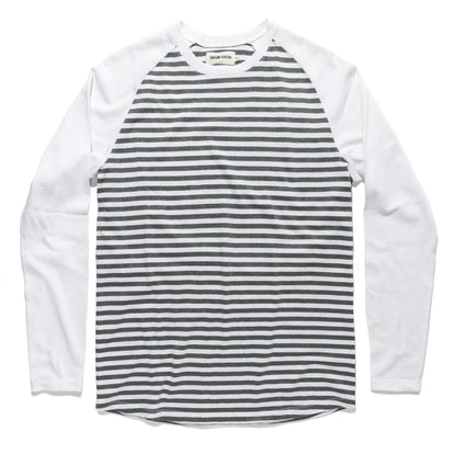 The Triblend Long Sleeve in Charcoal Stripe