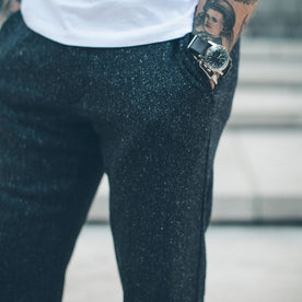 The Telegraph Trouser in Charcoal Tweed Herringbone: Alternate Image 5