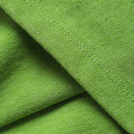 material shot of sleeve cuff of The Heavy Bag Tee in Chlorophyll