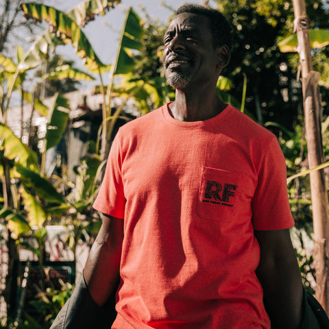 The Heavy Bag Tee in Hibiscus - alternate view