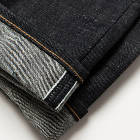 material shot of selvage cuff detail