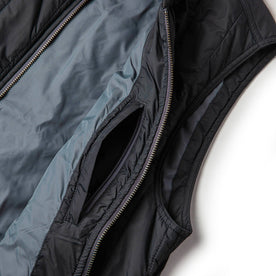 material shot of interior pocket