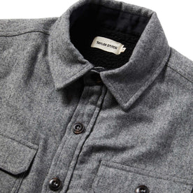 material shot of jacket with label visible
