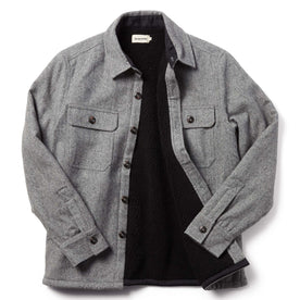 flatlay of jacket from the front unbuttoned