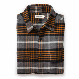 The Moto Shirt in Orange Plaid - featured image