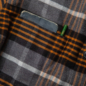 material shot of front pocket