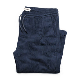 The Après Pant in Navy Seersucker - featured image
