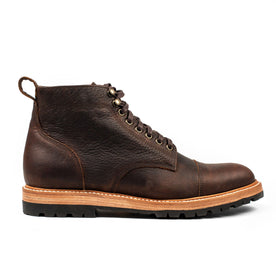 The Moto Boot in Chocolate Pebble Grain: Featured Image