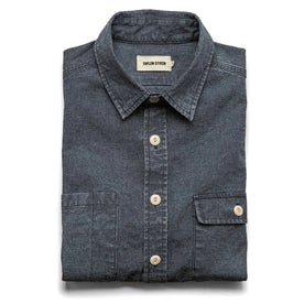The Moto Utility Shirt in Indigo Pindot: Featured Image