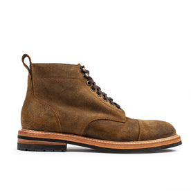 The Moto Boot in Golden Brown Waxed Suede: Featured Image