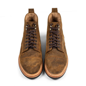 The Moto Boot in Golden Brown Waxed Suede: Alternate Image 9
