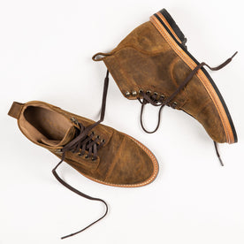 The Moto Boot in Golden Brown Waxed Suede: Alternate Image 12