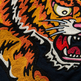 close up material shot of stitching