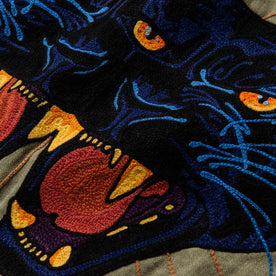 close up material shot of stitching