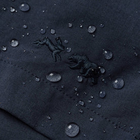 material shot of water beading on fabric