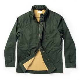 flatlay of jacket opened up