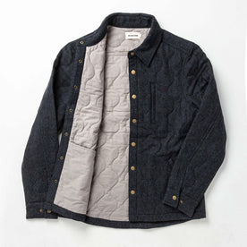 flatlay of jacket opened up