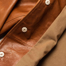 material shot of buttons inside of jacket