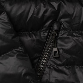 material shot of fabric detail and zipper