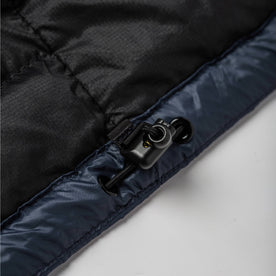 material shot of jacket bottom details