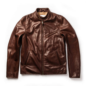 The Band Collar Moto Jacket in Espresso Steerhide: Featured Image