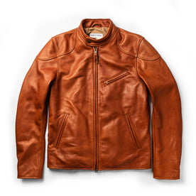 The Band Collar Moto Jacket in Whiskey Steerhide: Featured Image